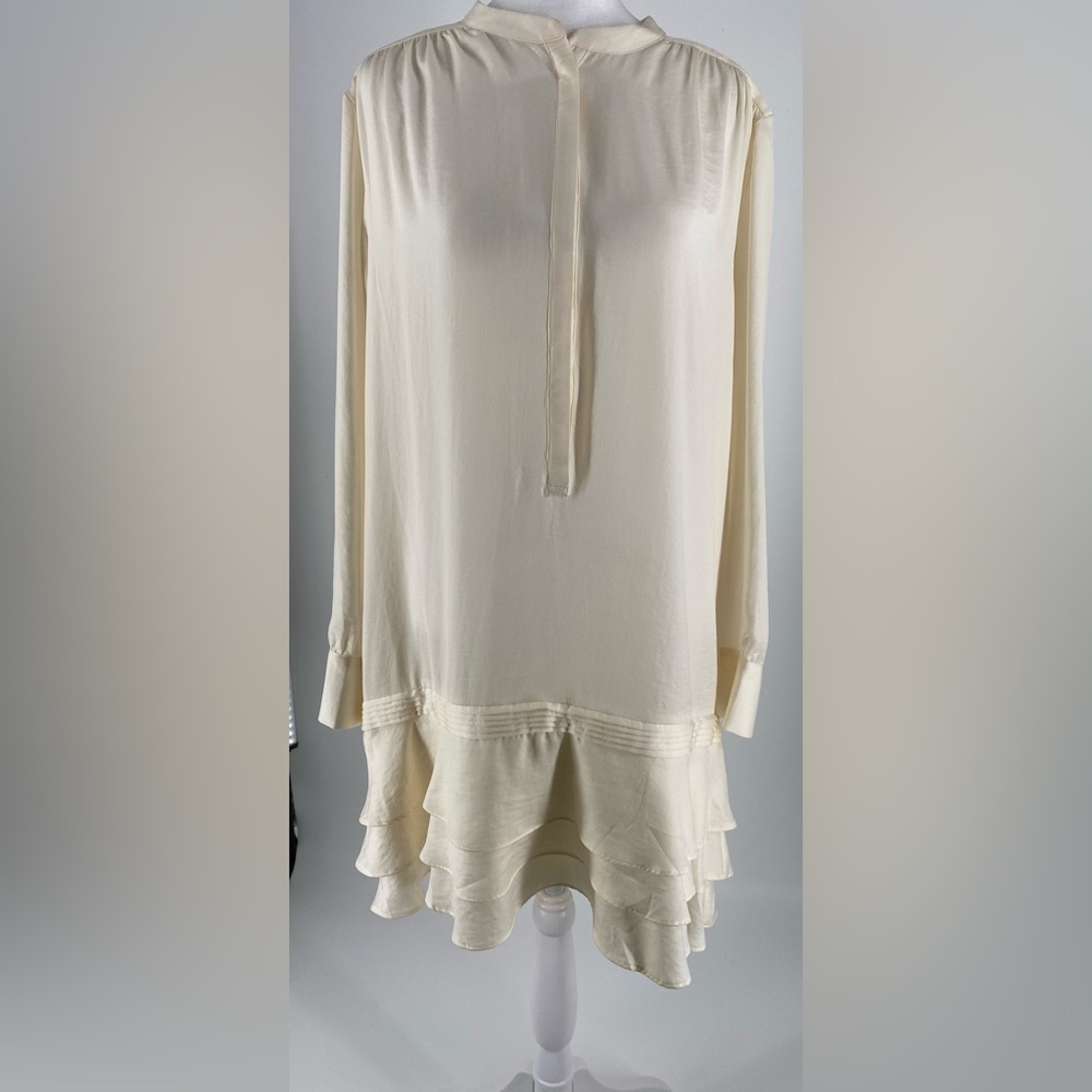 Petite size 12 dress by Banana Republic. Long sleeve. Off white color.  NW.
